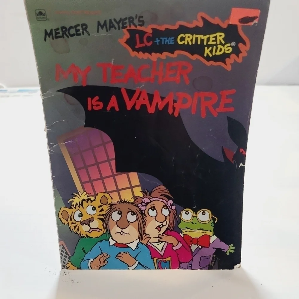 Vintage 1994 My Teacher is a Vampire LC + the Critter Kids Halloween Book